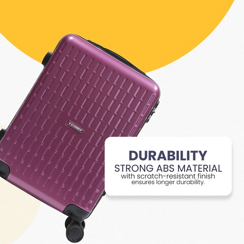 STARGOLD ABS+PC Spinner Wheels Trolley Single Luggage Number Lock Smart Carry On Suitcase 20 Inches