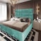 In House Alex Velvet Bed Frame - Queen - 200x150 cm - Turquoise