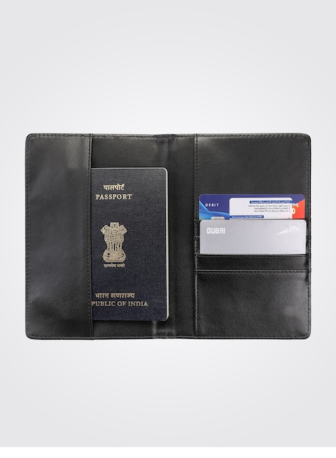 PARA JOHN RFID Blocking Slim &amp; Lightweight Genuine Leather Passport Holder Cover Case &amp; Travel Wallet for Men And Women