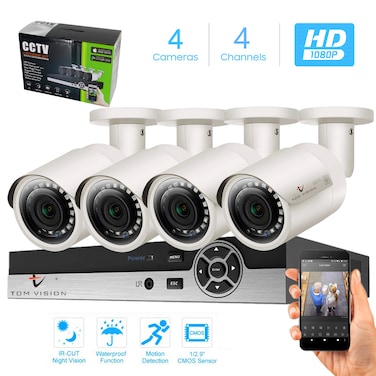 Buy Tomvision 2K Security Camera System 4CH 2MP Video DVR with