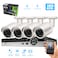 Tomvision - 2K Security Camera System 4CH 2MP Video DVR with 4Pcs 2.0Megapixel Indoor Outdoor Waterproof IP66 Cameras,Home Security P2P, 100ft Night Vision, for Home Business (4CHKIT(NotHDD), White)
