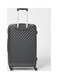 Partner 3-Piece Textured Checkered Luggage Trolley Set, Black