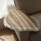 Hand Woven Jute Tassel Round Living Room Carpet With Anti Slip Bottom (Size 80CM)