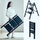 HEXAR&reg; Multipurpose Step Ladder Folding Ladder with Anti-Slip Pedal Folding Step Stool Portable Lightweight Foldable Stepladder for Home Kitchen Library Office 150 KG Capacity (3 STEPS)