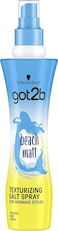 Schwarzkopf Got2B Beach Matt Salt Hair Spray, Creates Waves And Textures With A Matt Finish, 200 ml