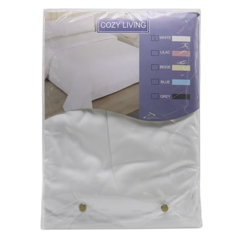 Cozy Living Bedsheet Set Queen Size 4 Pieces White