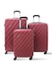 3-Piece Hard side ABS Luggage Trolley Set 20/24/28 Inch Red