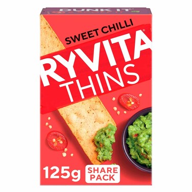 Ryvita Thins Sweet Chilli Flatbread Crackers 125g