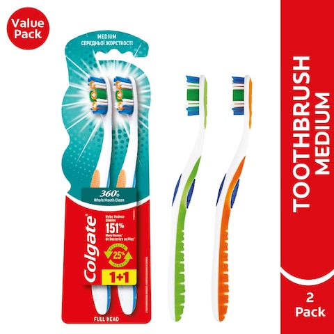 Colgate 360&deg; Toothbrush (Twin Pack)