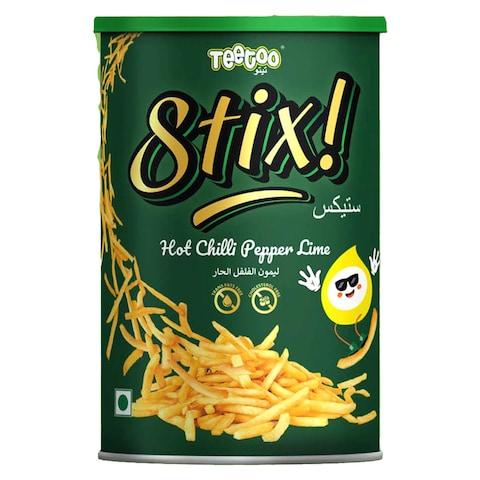 Teeto&#39;s Stix Hot Chilli Pepper Lime Snack 45g Pack of 6