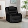In House Velvet Rocking &amp; Rotating Recliner Chair With Storage Box - Black - AB07