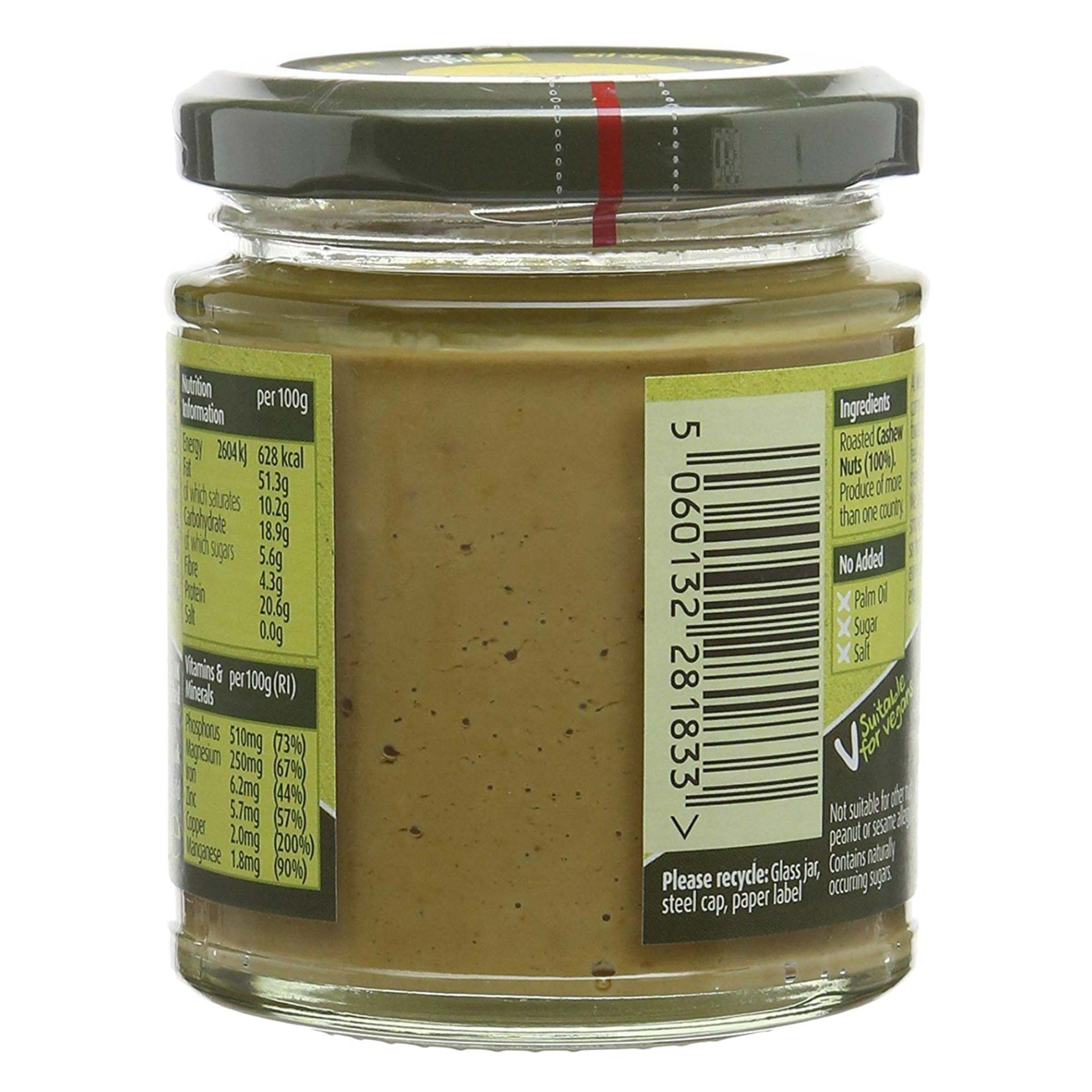 Meridian Cashew Butter Crunchy Natural 170 Gram product thumbnail 3