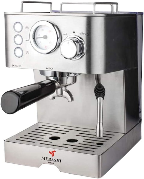 Mebashi Espresso Coffee Machine Stainless Steel, ME-ECM2014