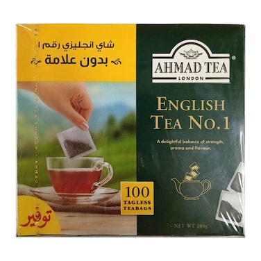 Ahmad Tea English No.1 Tagless Tea Bags - 100 Count