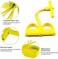 ULTIMAX Pedal Resistance 4-Tube Pull Rope with Foot Pedal Yoga Rally Strap Elastic Pull Rope Fitness Equipment for Abdomen, Leg, Arm Stretching Slimming Training-Yellow