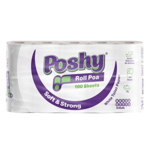 Poshy Roll Poa Toilet Tissue Roll 10 Pack