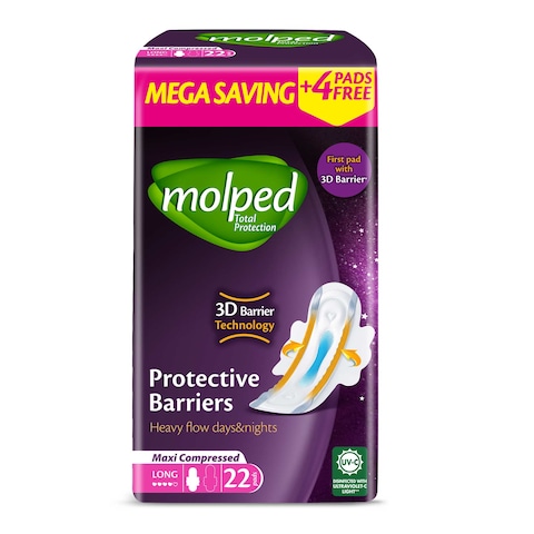 Molped Total Protection - Size Maxi Long - 22 Pads
