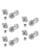 Generic - 20-Piece Threaded Screw Adapter Set Silver