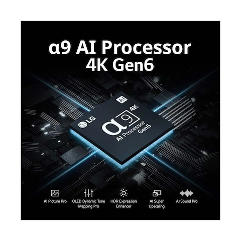 تليفزيون إل جي 55 بوصة 4K فائق الدقة أوليد ايفو سمارت بريسيفر مدمج - OLED55CS3VA
