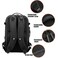 Arctic Hunter 3 in 1 Travel Backpack Convertible Top Loader Water Repellent Daypack with Built in USB Port and Headphone Jack for Men and Women B00382 Black
