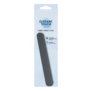 Elegant Touch Professional Emery Board Nail Files Black 2 PCS