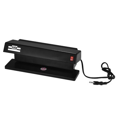 Generic-Portable Multi-Currency Counterfeit Bill Detector Ultraviolet Dual UV Light Detection Machine Cash Notes Banknotes Checker Forged Money Tester for USD EURO POUND, EU Plug