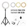 Generic-16cm Fill Light Ring Light Supplementary Light LED Light Folding Fill Light for Photography Live Stream Makeup YouTube Video with Tripod Stand Remote Shutter