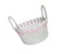 Multipurpose Storage Cotton Basket White and Pink 23x15cm