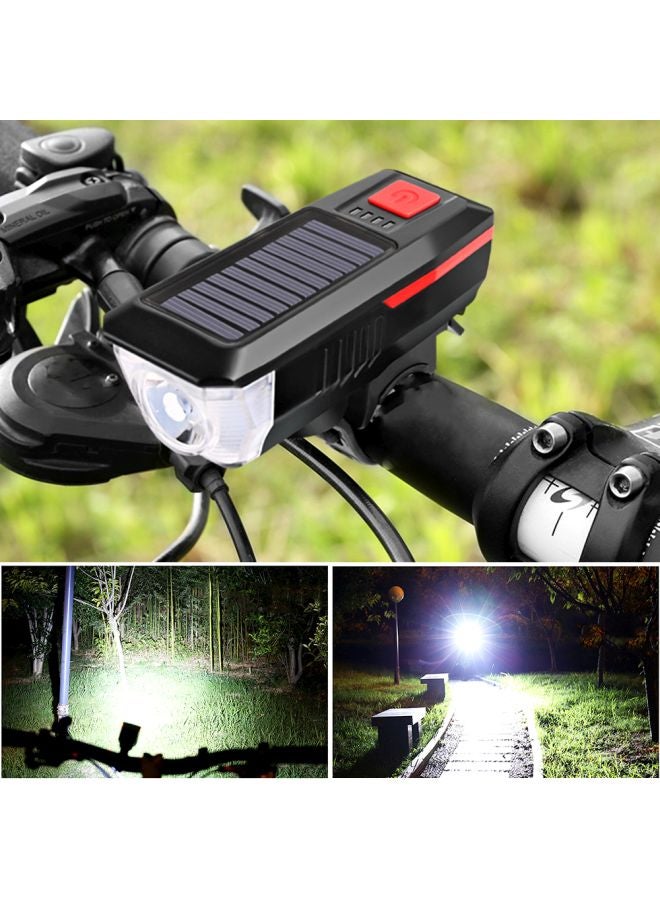 Generic Solar Powered Rechargeable Bike Light 11X3.5X4cm