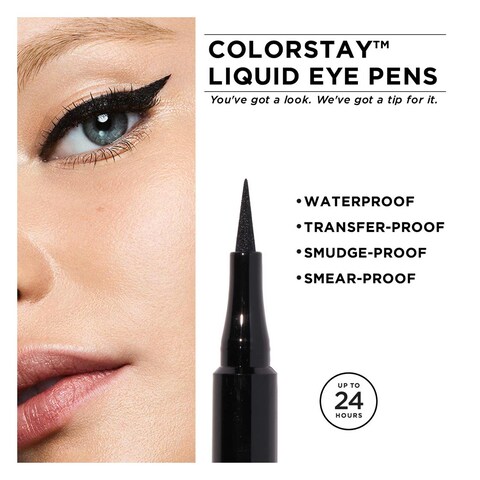Revlon ColorStay Classic Tip Sharp Line Liquid Eye Pen Eyeliner Blackest Black