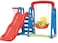 Rbwtoys Kids Colourful Indoor Toys Mini Slide And Basketball Hoops With Swing Seat 3 In 1 Playset Equipment RW-16341 170&times;170&times;130cm