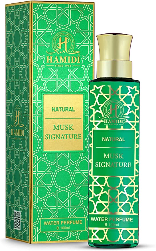 Hamidi Natural Green Musk Signature Water Perfume 100ml Non Alcoholic For Unisex