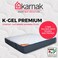 Karnak Home K-Gel Premium Memory Foam &amp; Hybrid Pocketed Spring (Soft Feel) Turn-Free Mattress, 7 Years Warranty, Thickness 25Cm (Short Super King - W180 X L190Cm)