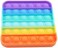 2-Piece Colorful-Round &amp; Colorful-Square Push Pop Bubble Squeeze Sensory Fidget Toy Pop It Figit Toy Fidget Toys Autism Special Needs Stress Reliever Push Bubble Gadgets