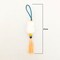 2-Piece Pompom Fluffy Hanging Charms White 33/21cm