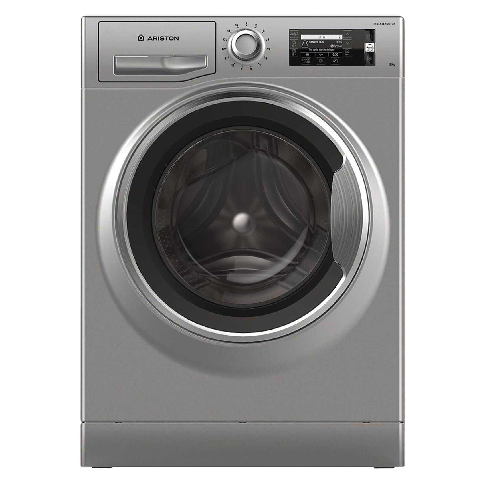 Ariston Front Load Washing Machine NLLCD1165 SCADGCC Silver 11Kg