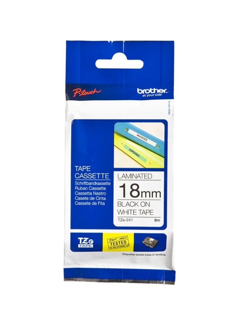 Brother P-Touch Laminated Tape White