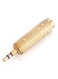 Generic - 6.5Mm Female To 3.5Mm Male Audio Jack Adapter Gold