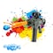 Assault Rifle with Multicolored Hydrogel Blaster M416 For Kids