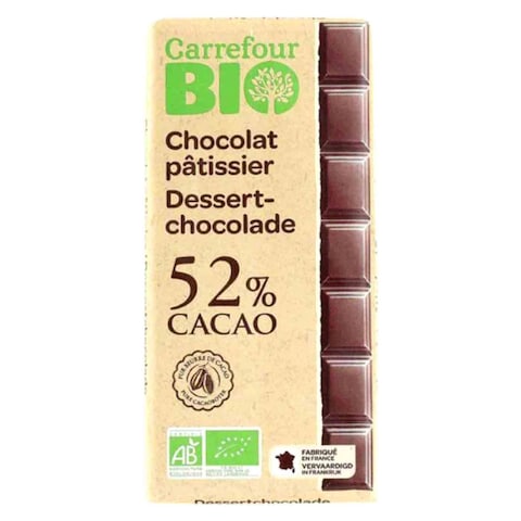 Carrefour Bio 52% Cocoa Dessert Chocolate 200g