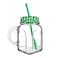 Pasabahce Jar Mug with Straw - 500 Cc