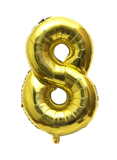 Goldedge Number 8 Helium Inflatable Party Balloon 32Inch