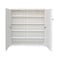 CamelTough Shoe Cabinet With 4 Shelves &amp; 2 Doors 87L x 38W x 92H cm Shoes Storage Rack For Hallway Entryway, Outdoor Storage Box For Organizing Books, Garden Tools, 1-Year Warranty, White, CT-638