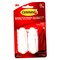 Command 17081 Designer Hooks, Medium, Holds 1.3 Kg. each hook, white color. 2 hooks and 4 strips/pack