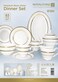 Royalford 83 Piece Premium Bone China Dinner Set- Rf11047 Includes Oval Plates, Dinner Plates, Soup Plates, Flat Plates, Salad Bowls, Bowls, Cups And Saucers