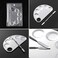 Stainless Steel Palette with Rod Spatula Set，Cosmetic Makeup Palette with Spatula Tool，Make Up Nail Art Pallete