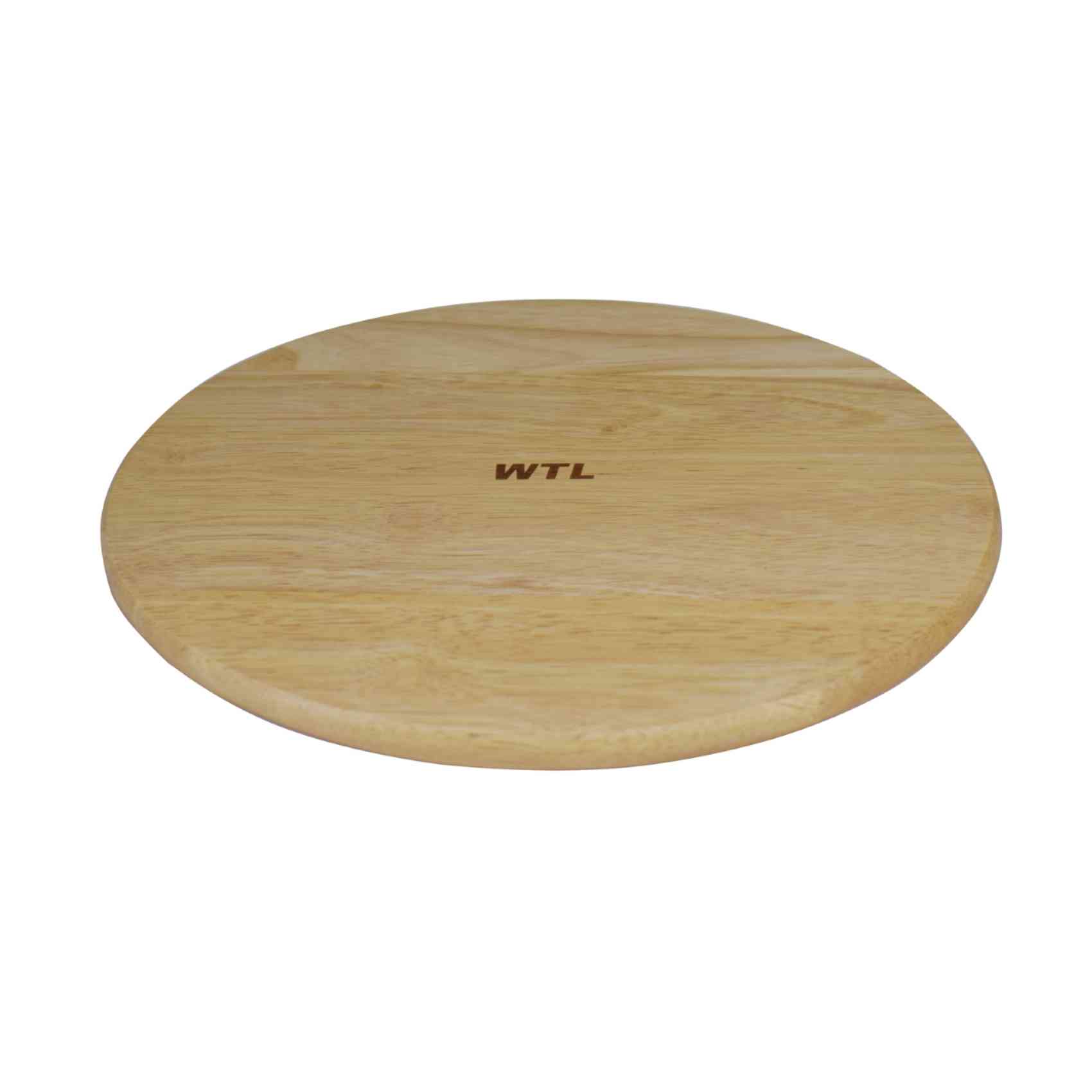 Round Serving Board With Groove Beige