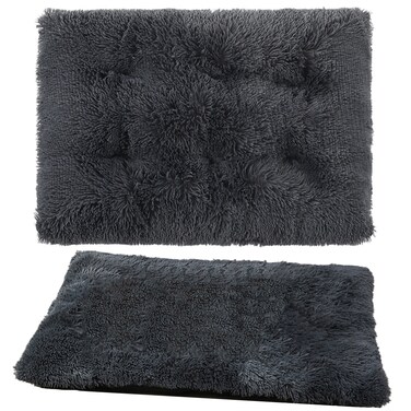 DEO KING Long Plush Pet Mat Dark Grey 53*38cm