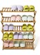 Lingwei 5-Tier Wooden Foldable Shelf Storage Organizer Shoe Rack, Beige, 25X70X88cm