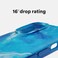BodyGuardz Carve Marble designed for iPhone 15 Pro MAX case cover compatible with MagSafe with Lanyard - Blue/White